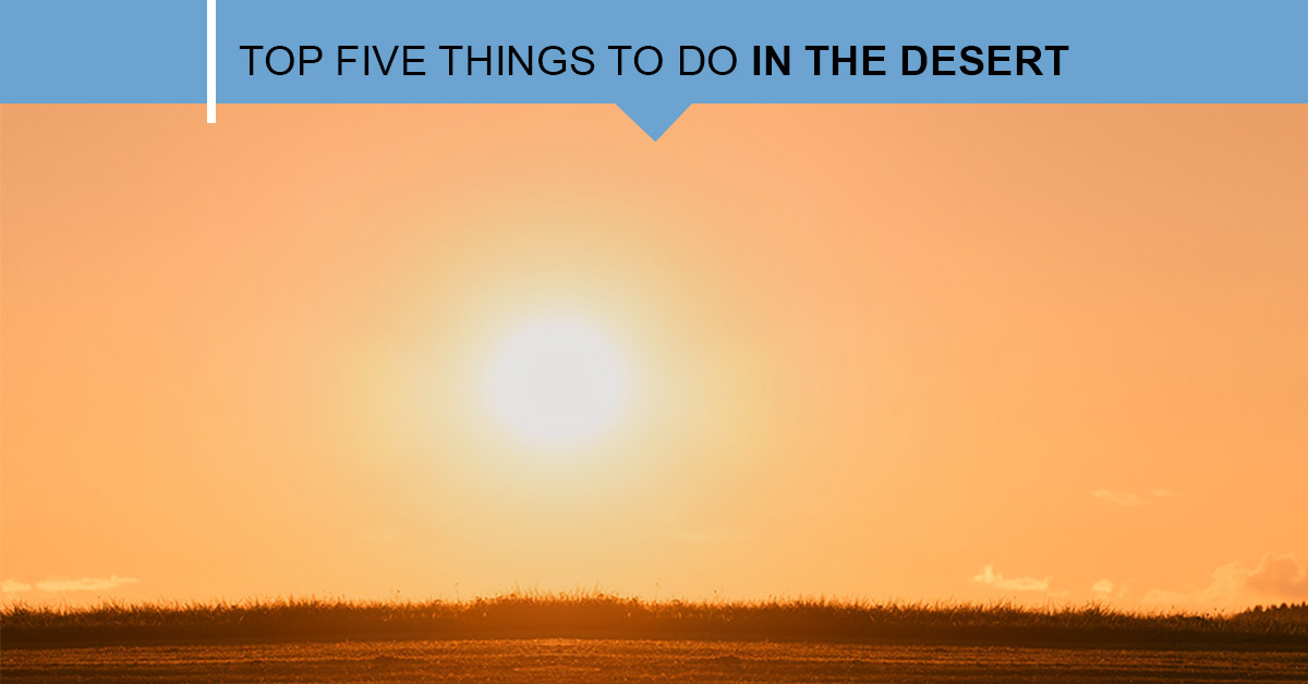 Top Five Things to Do in the Desert